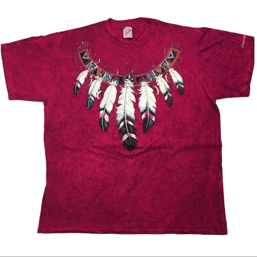 Vintage 92’ Native American esthetic pink tshirt
